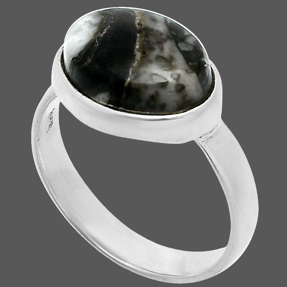 Natural Mexican Cabbing Fossil Ring size-7 R-1057 SDR247451