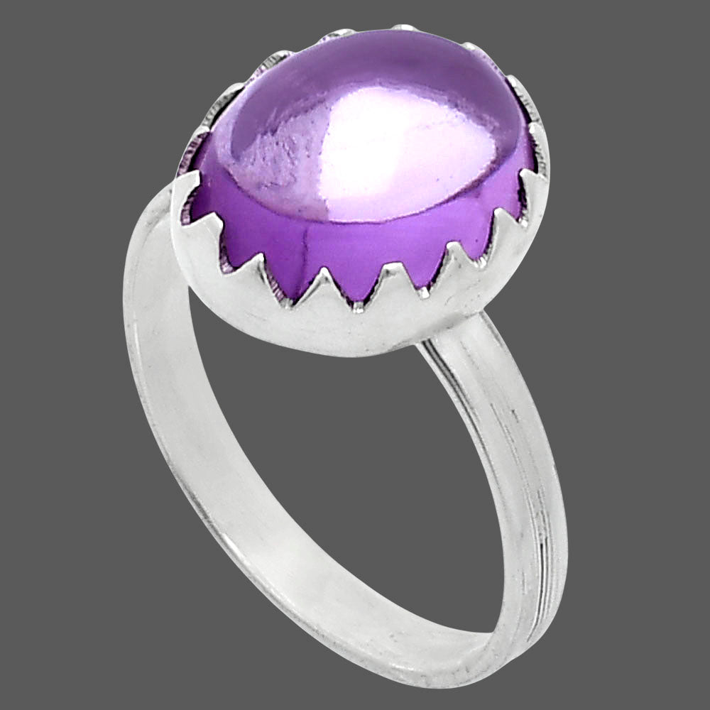 Natural Amethyst Cab - Brazil Ring size-7.5 R-1210 SDR247768