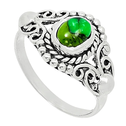 Natural Green Matrix Turquoise Ring size-8.5 R-1358 SDR247849