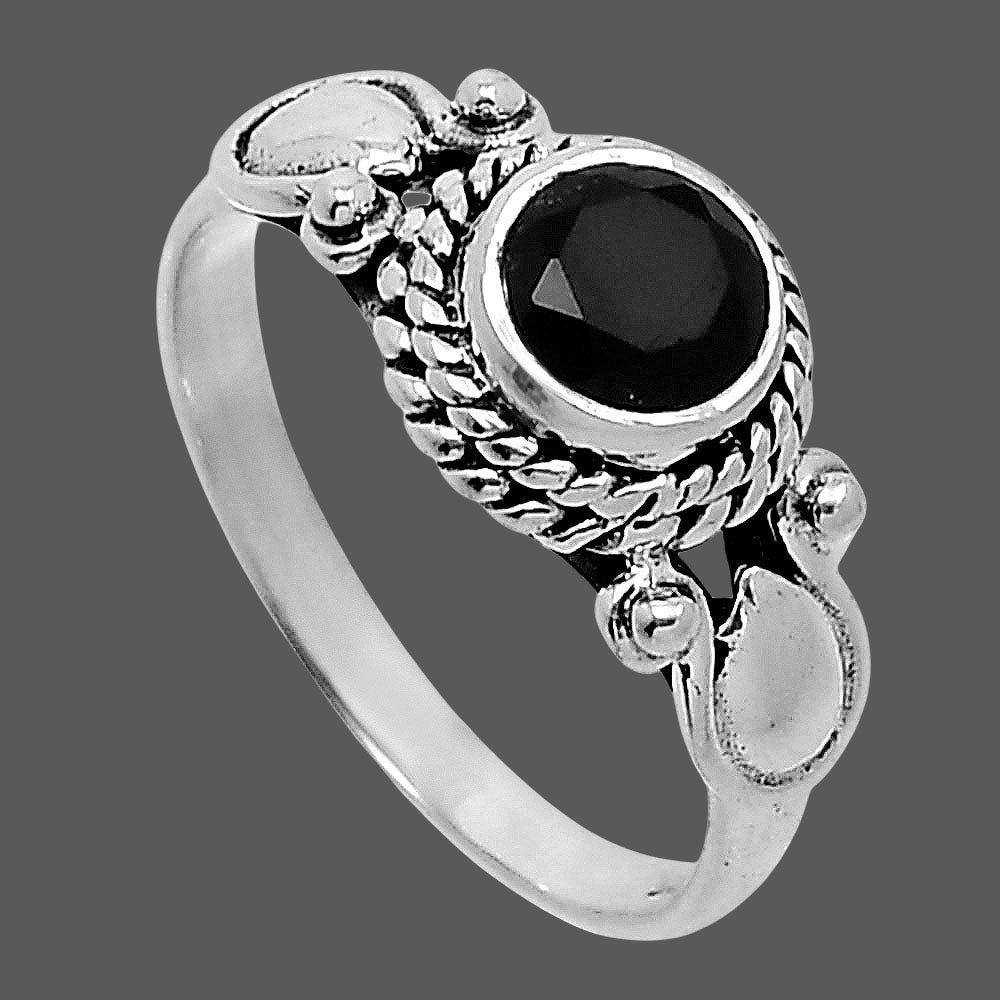 Natural Black Onyx - Brazil Ring size-8 R-1345 SDR247929