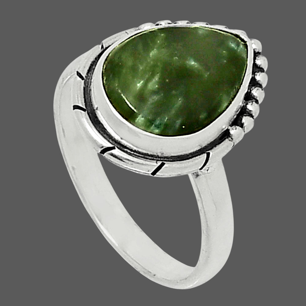 Natural Russian Seraphinite Ring size-7.5 R-1151 SDR248142