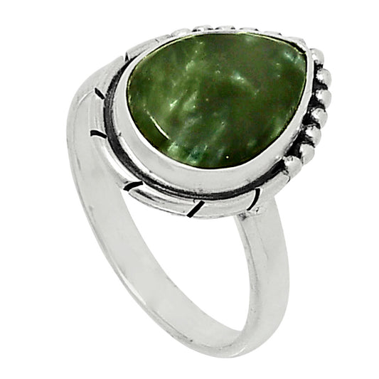 Natural Russian Seraphinite Ring size-7.5 R-1151 SDR248142