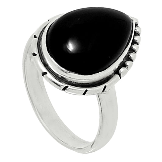 Natural Black Onyx - Brazil Ring size-6 R-1151 SDR248153
