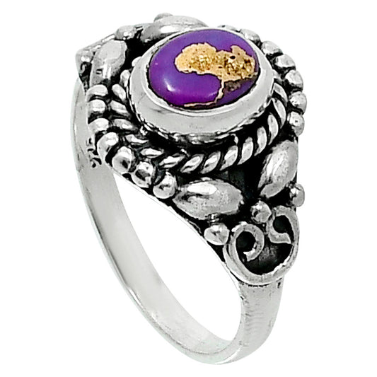 Copper Purple Turquoise - Arizona Ring size-6 R-1286 SDR248207