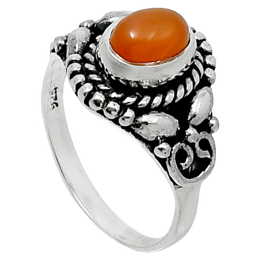 Natural Peach Moonstone Ring size-6 R-1286 SDR248225