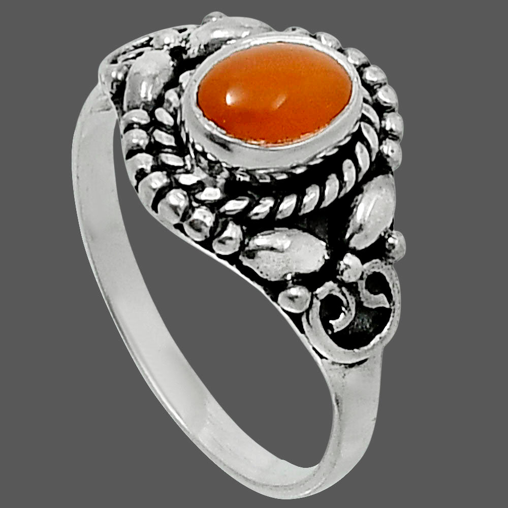 Natural Peach Moonstone Ring size-8.5 R-1286 SDR248226