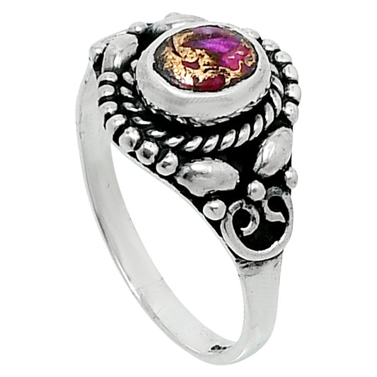 Kingman Pink Dahlia Turquoise Ring size-8 R-1286 SDR248238