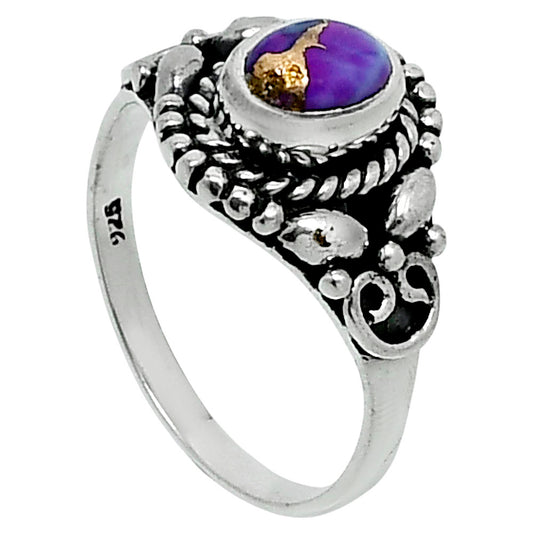 Copper Purple Turquoise - Arizona Ring size-7.5 R-1286 SDR248239