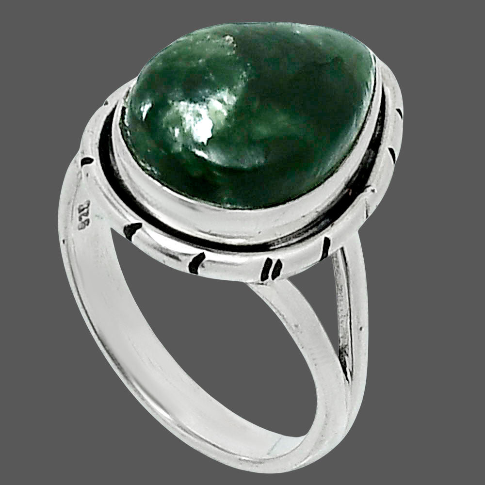 Natural Russian Seraphinite Ring size-6 R-1012 SDR248345