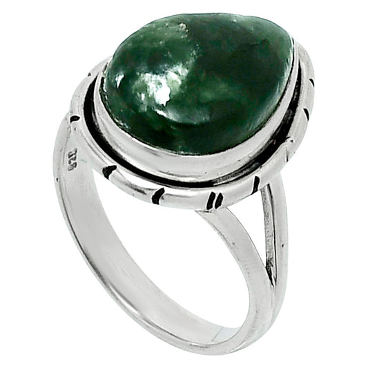 Natural Russian Seraphinite Ring size-6 R-1012 SDR248345