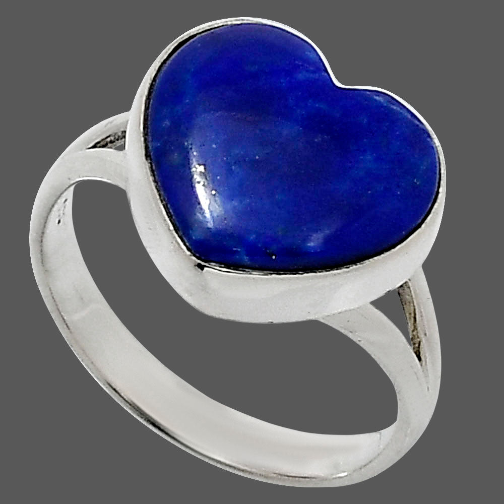 Heart Lapis Lazuli - Afghanistan Ring size-9 R-1073 SDR248512