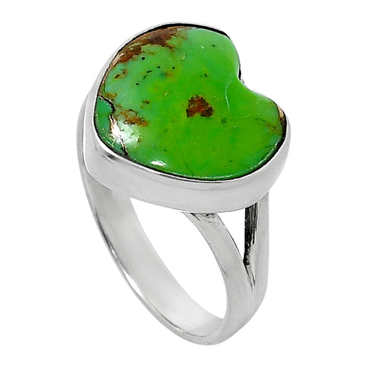 Heart Natural Copper Green Turquoise Ring size-8 R-1073 SDR248865