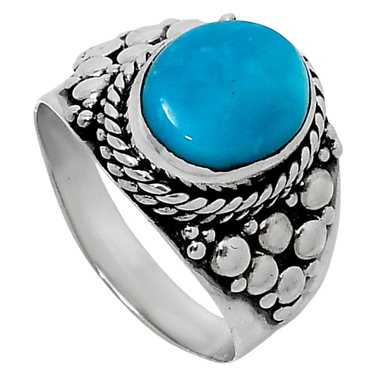 Natural Turquoise Morenci Mine Ring size-6 R-1739 SDR248947