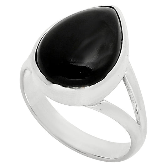 Natural Black Onyx - Brazil Ring size-8 R-1005 SDR249138