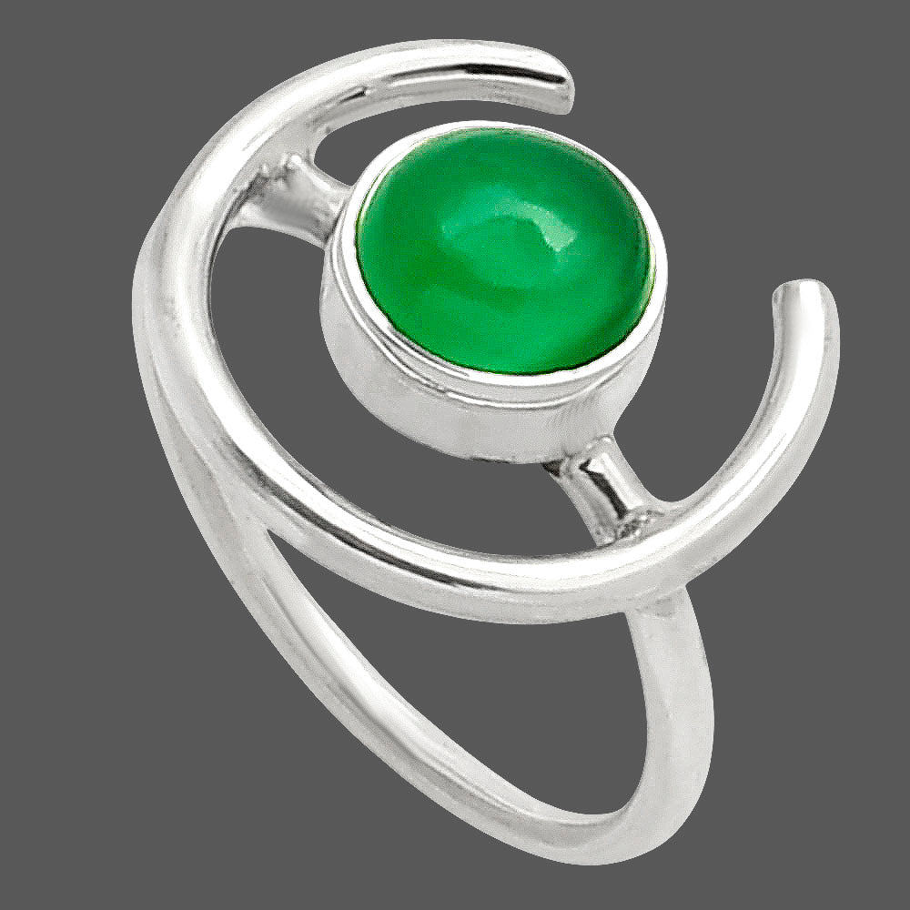 Natural Green Onyx Ring size-7 R-1036 SDR249243