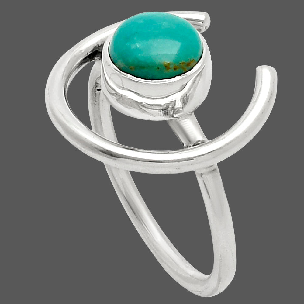 Natural Turquoise Nevada Aztec Mt Ring size-6 R-1036 SDR249295