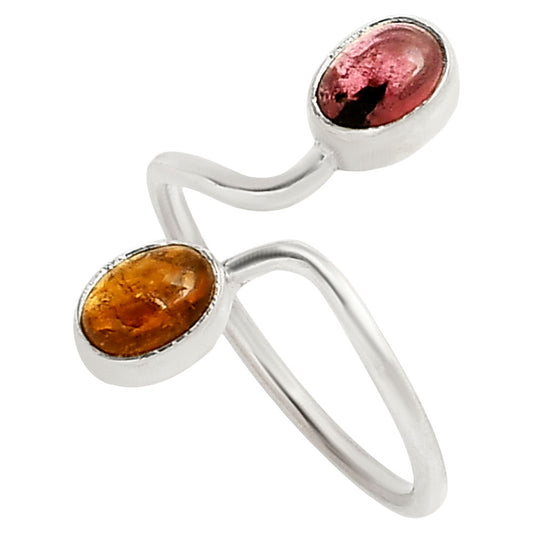 Adjustable Natural Multi Tourmaline Ring size-9 R-1587 SDR249375