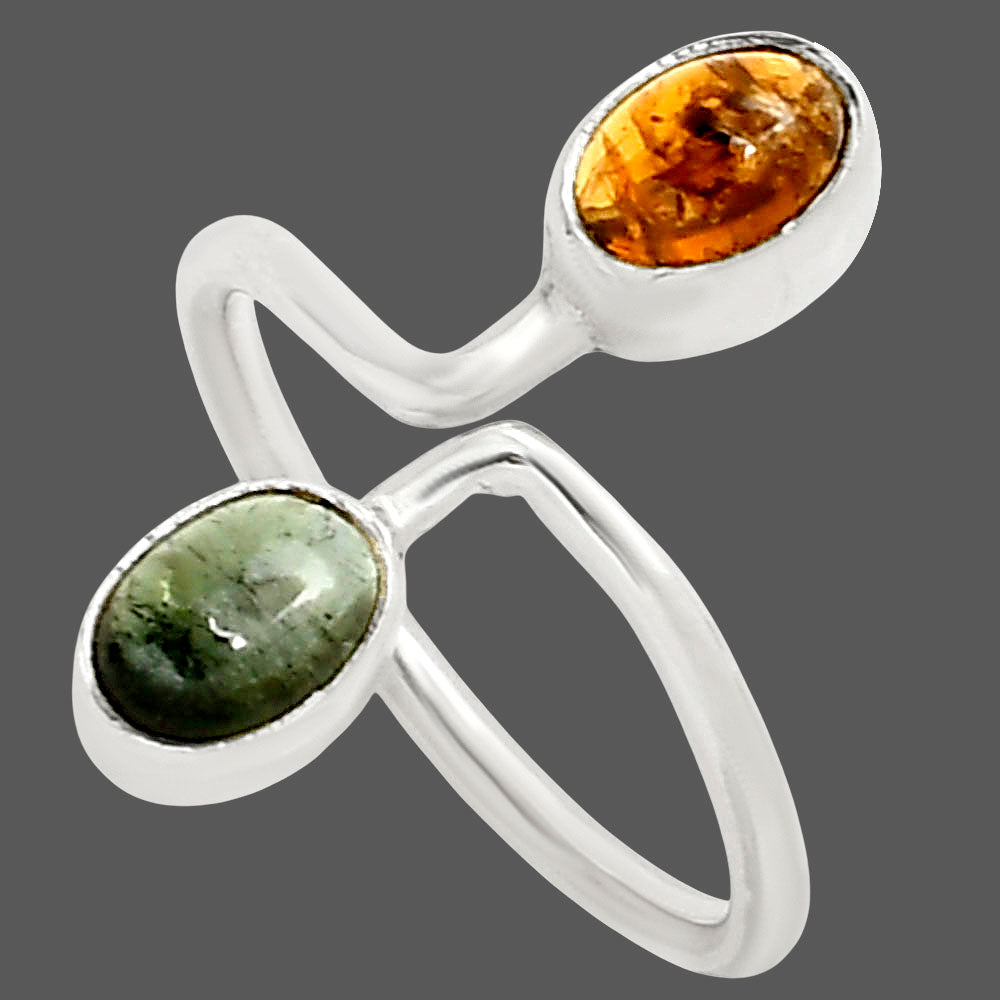 Adjustable Natural Multi Tourmaline Ring size-7 R-1587 SDR249379