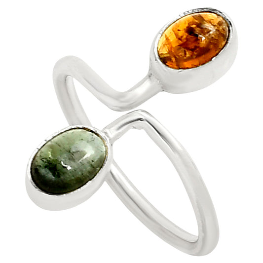 Adjustable Natural Multi Tourmaline Ring size-7 R-1587 SDR249379