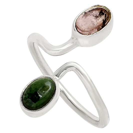 Adjustable Natural Multi Tourmaline Ring size-7 R-1587 SDR249382