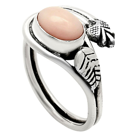 Adjustable - Pink Opal - Australia Ring size-7 R-1276 SDR249754
