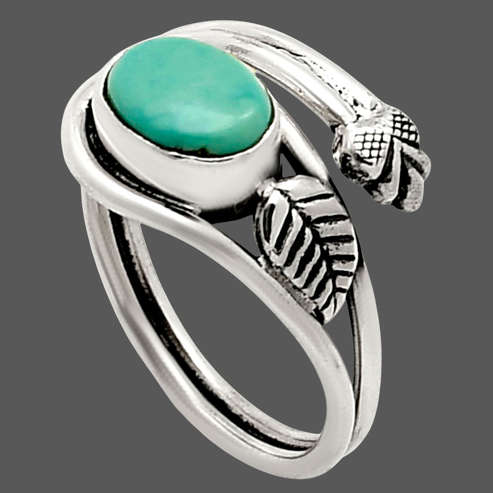 Adjustable Sleeping Beauty Turquoise Ring size-8 R-1276 SDR249755