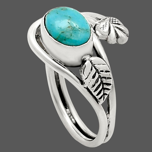 Natural Turquoise Morenci Mine Ring size-7 R-1276 SDR249802