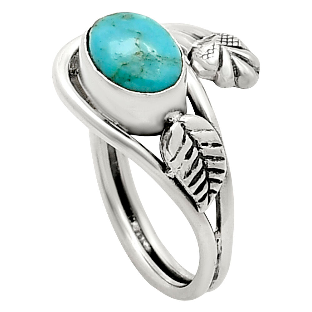 Natural Turquoise Morenci Mine Ring size-7 R-1276 SDR249802