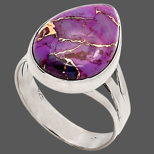 Copper Purple Turquoise Ring size-9 R-1003 SDR250001