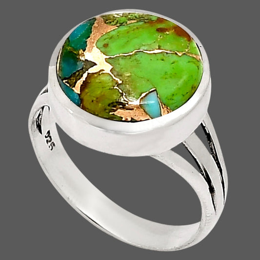 Blue Turquoise In Green Mohave Ring size-7 R-1006 SDR250021
