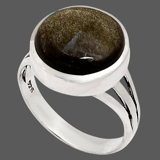 Silver Obsidian Ring size-7 R-1006 SDR250073