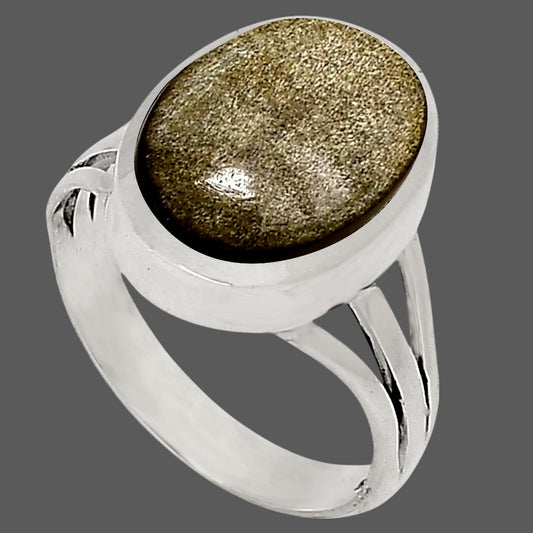 Silver Obsidian Ring size-8 R-1006 SDR250077