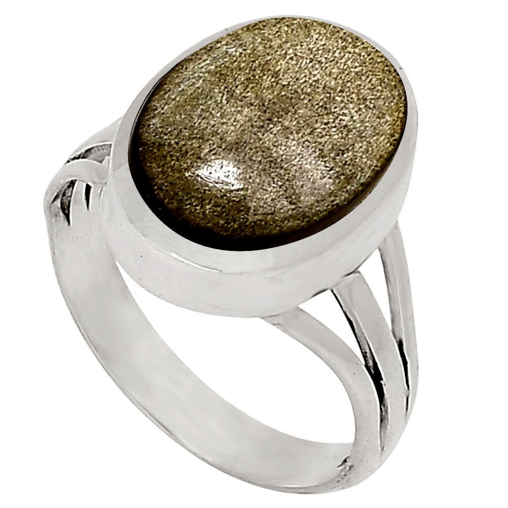 Silver Obsidian Ring size-8 R-1006 SDR250077