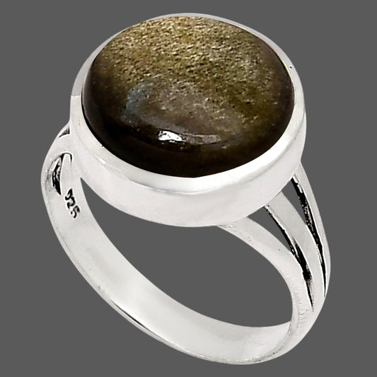 Silver Obsidian Ring size-8 R-1006 SDR250078