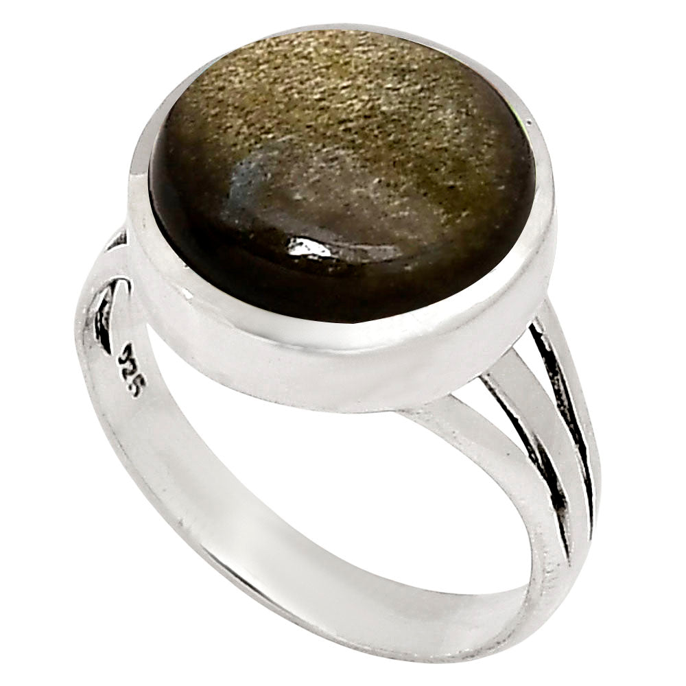 Silver Obsidian Ring size-8 R-1006 SDR250078