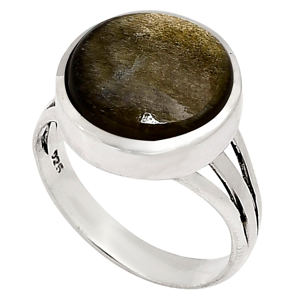 Silver Obsidian Ring size-10 R-1006 SDR250083