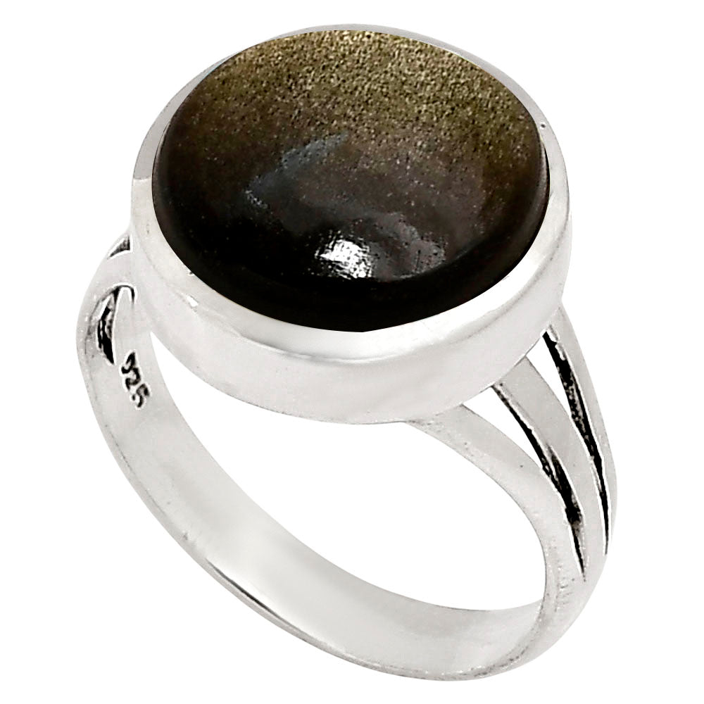 Silver Obsidian Ring size-10 R-1006 SDR250085