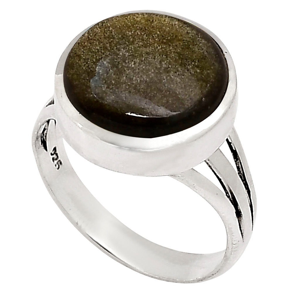 Silver Obsidian Ring size-10 R-1006 SDR250086