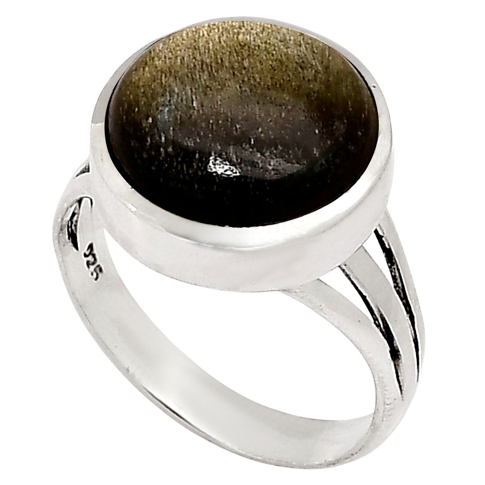 Silver Obsidian Ring size-10 R-1006 SDR250087