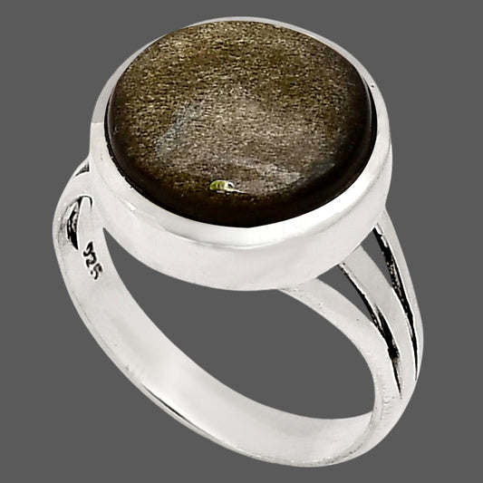 Silver Obsidian Ring size-10 R-1006 SDR250090