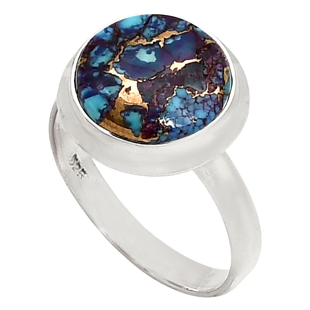 Kingman Purple Dahlia Turquoise Ring size-10 R-1007 SDR250258