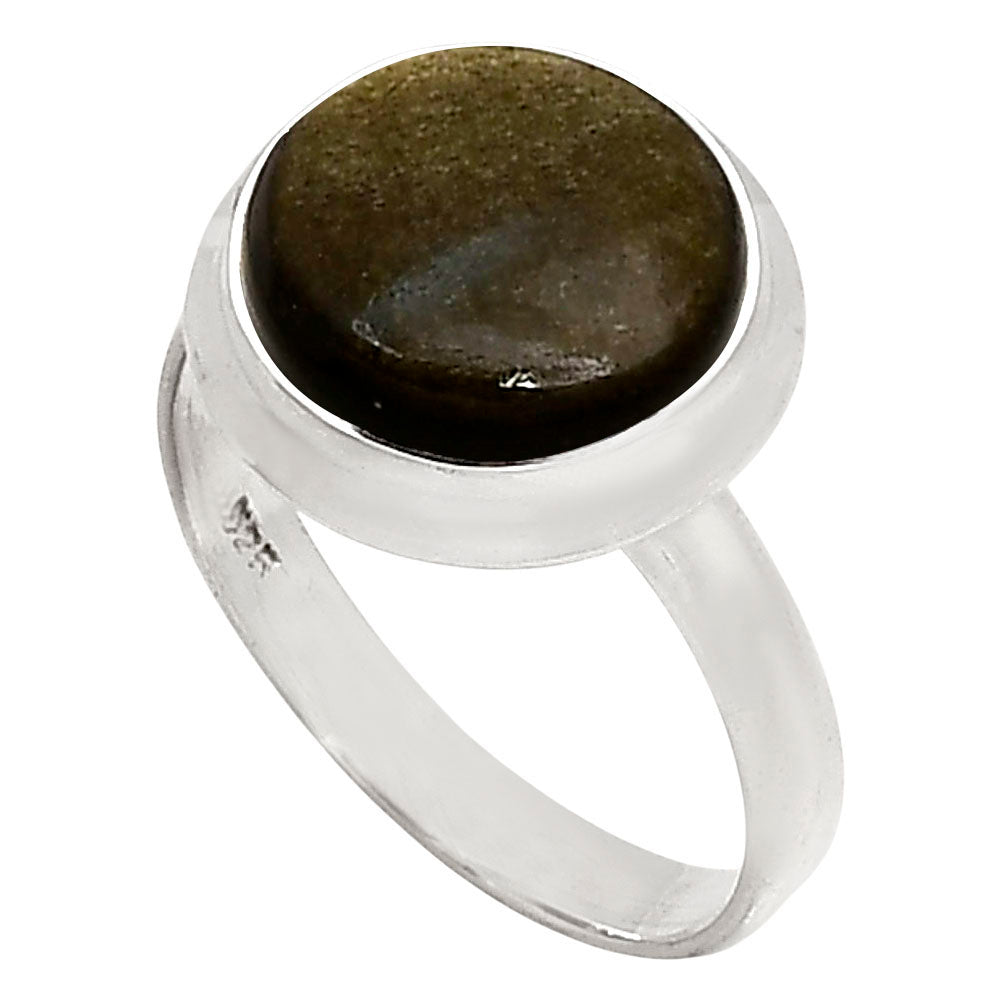 Silver Obsidian Ring size-9 R-1007 SDR250274