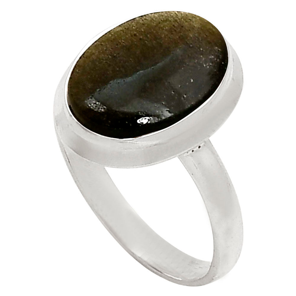 Silver Obsidian Ring size-10 R-1007 SDR250277