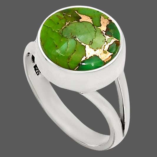 Copper Green Turquoise Ring size-7 R-1002 SDR250559