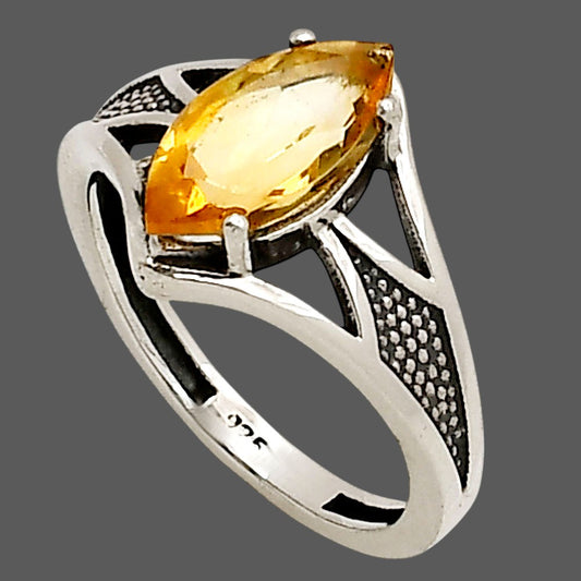 Citrine Ring size-7 R-1727 SDR250805