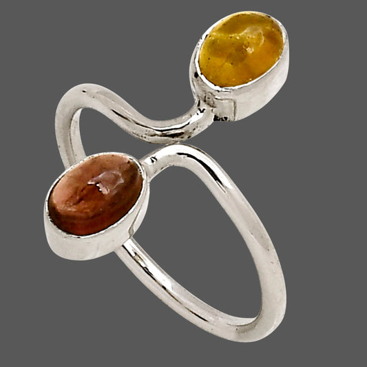 Natural Multi Tourmaline Ring size-9 R-1587 SDR250815