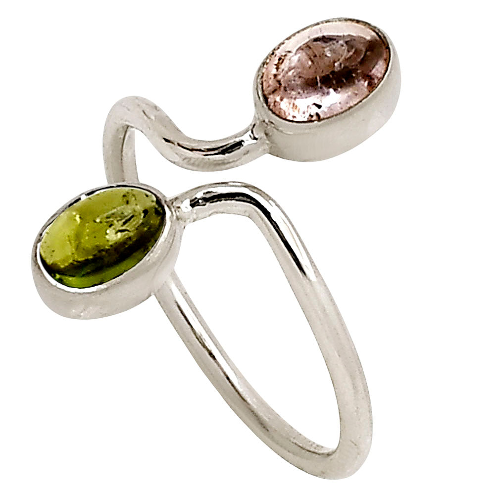 Natural Multi Tourmaline Ring size-9 R-1587 SDR250819