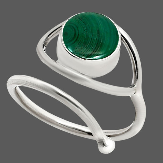 Eye Adjustable - Malachite Eye Ring size-7 R-1254 SDR250916