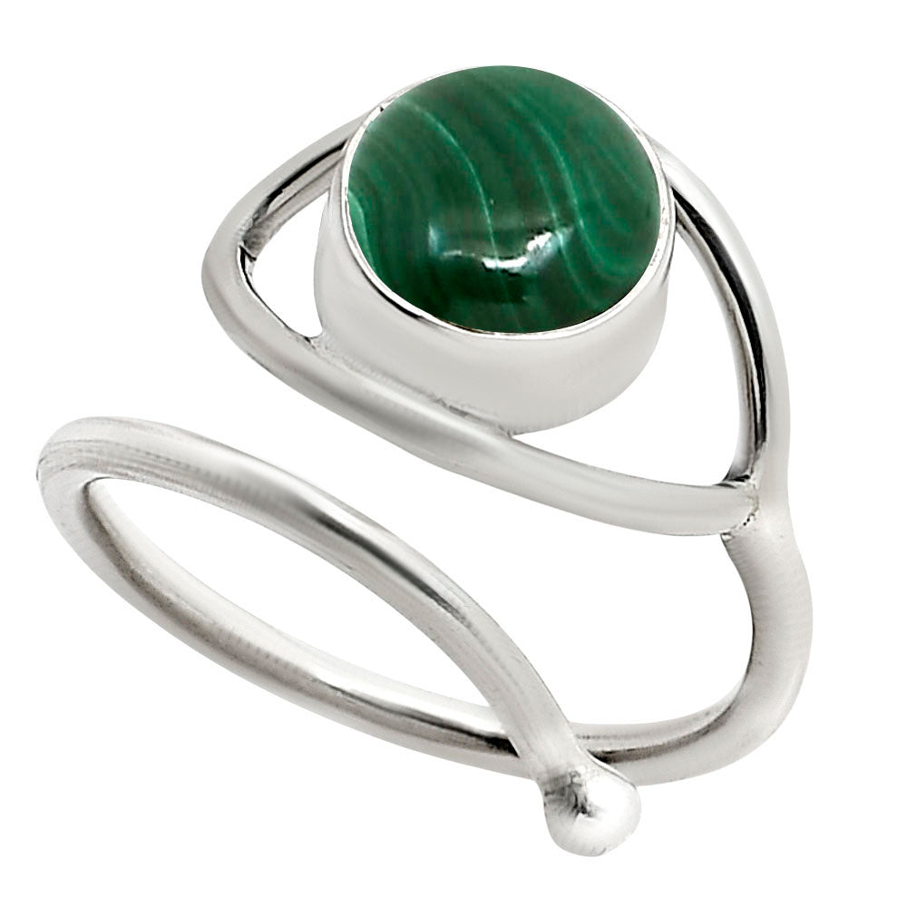 Eye Adjustable - Malachite Eye Ring size-6 R-1254 SDR250925