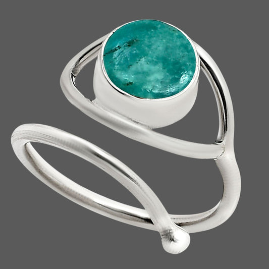 Eye Adjustable - Natural Rare Turquoise Nevada Aztec Mt Ring size-8 R-1254 SDR250934